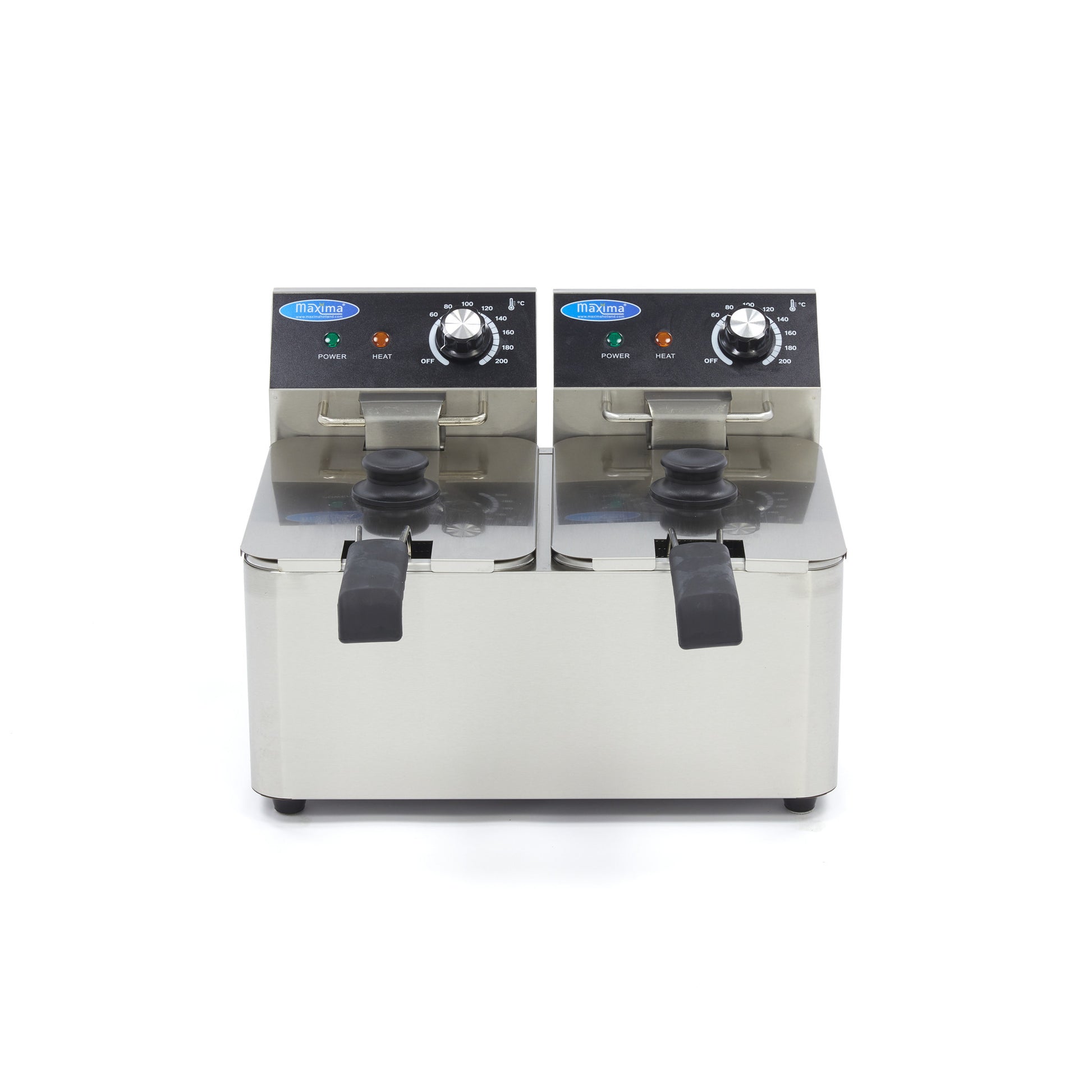 Friteuse - 2 x 4L - 2 paniers - 1,5kg de frites 2500 W Maxima - vue 8 - Friteuse à poser électrique pro CHR - Cuistéo