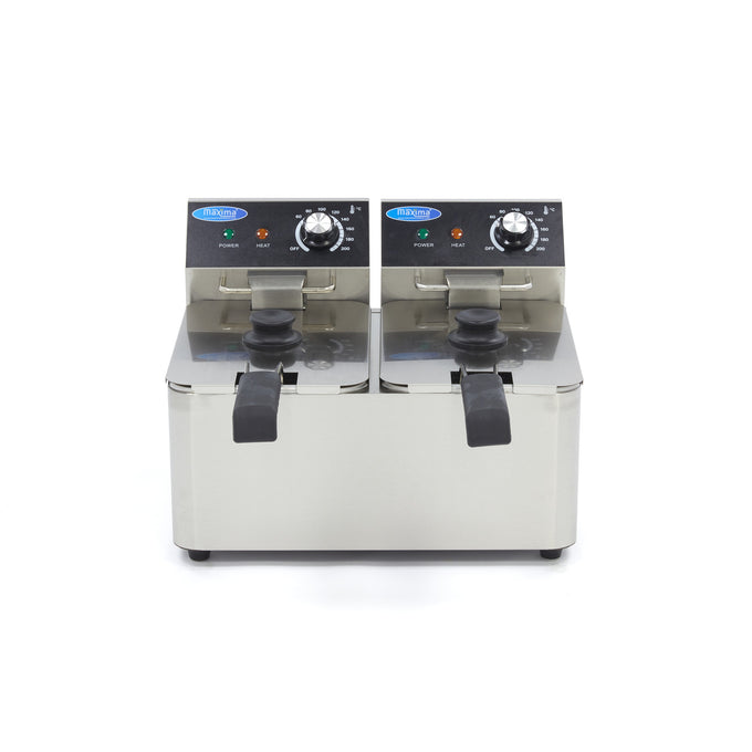 Friteuse - 2 x 4L - 2 paniers - 1,5kg de frites 2500 W Maxima - vue 8 - Friteuse à poser électrique pro CHR - Cuistéo