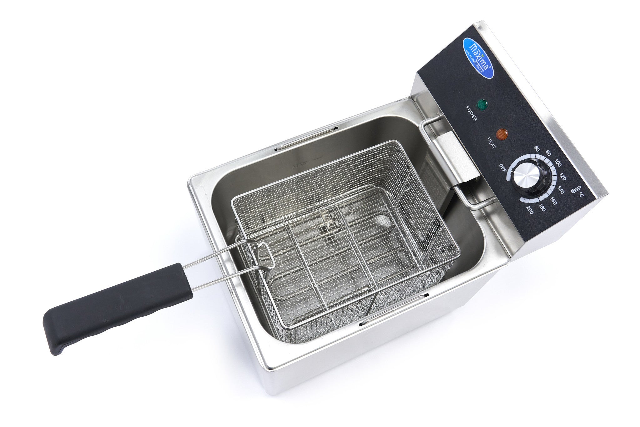Friteuse professionnelle - 8L - 1 panier - 1,4kg de frites 3250 W Maxima - vue 6 - Friteuse à poser électrique pro CHR - Cuistéo