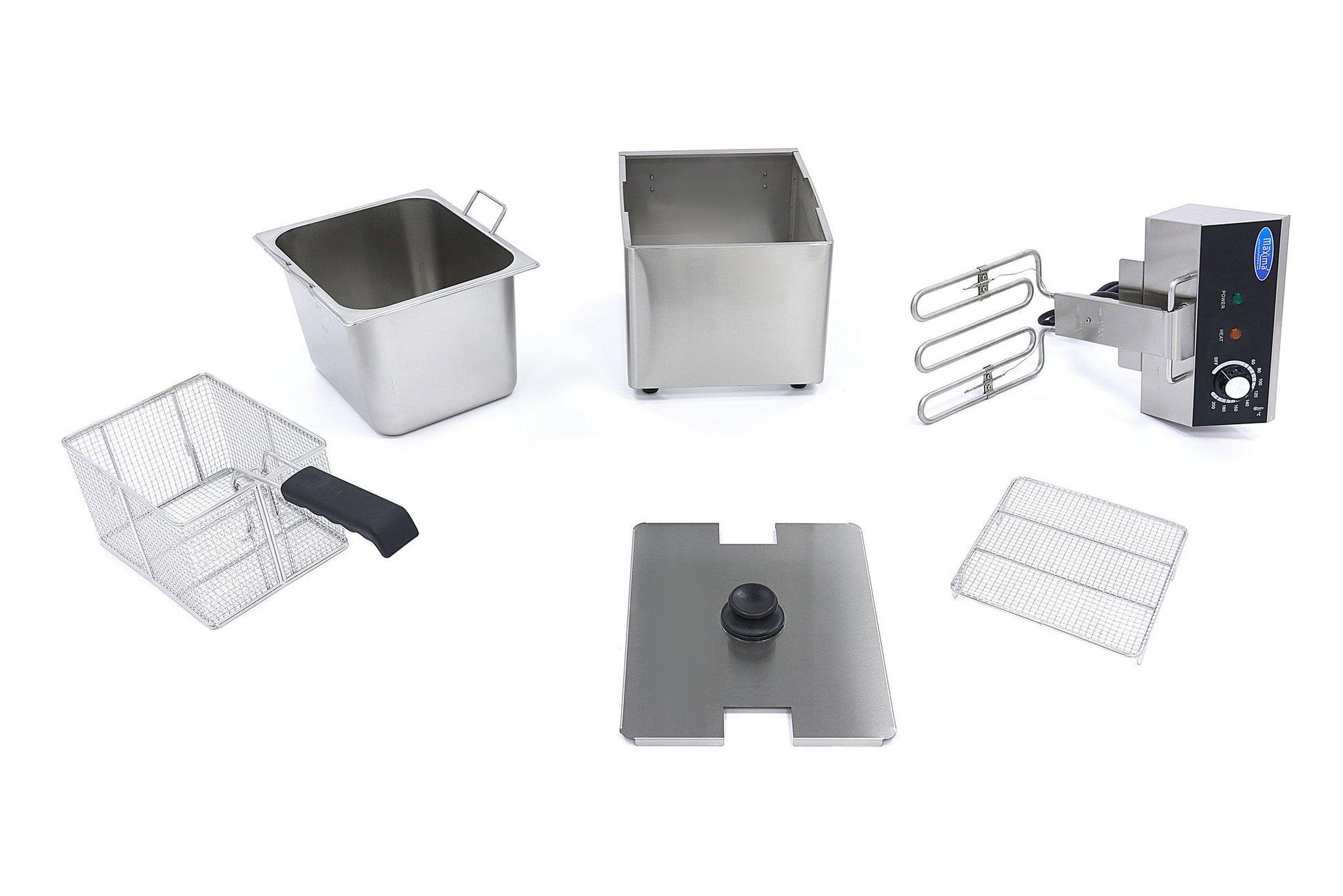 Friteuse professionnelle - 8L - 1 panier - 1,4kg de frites 3250 W Maxima - vue 8 - Friteuse à poser électrique pro CHR - Cuistéo