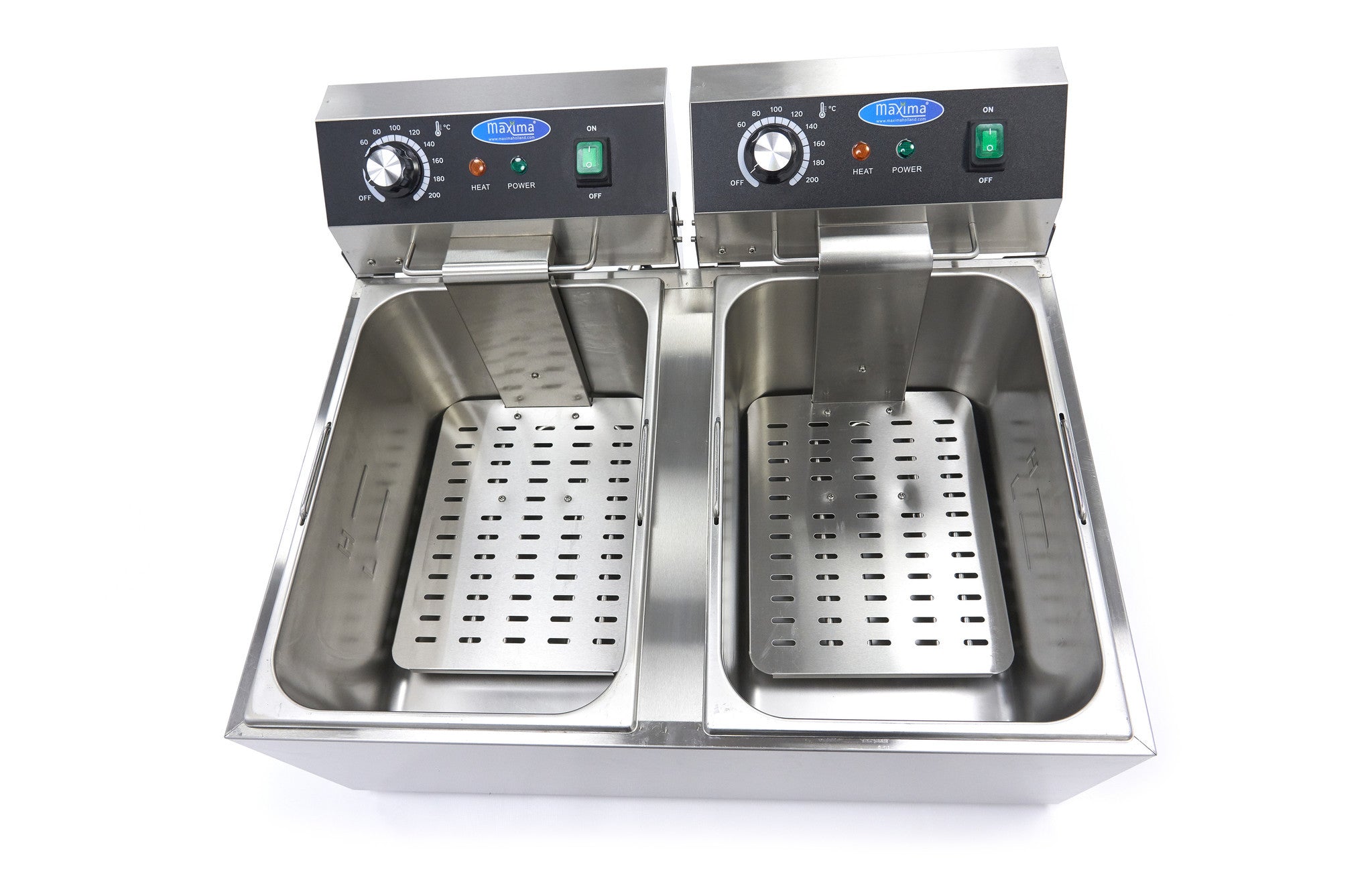 Friteuse - 2 x 11L - 2 paniers - 2,8 kg de frites 3000 W Maxima - vue 4 - Friteuse à poser électrique pro CHR - Cuistéo
