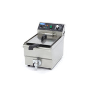 Friteuse - 10L - 1 panier - avec robinet de vidange 3000 W Maxima - Friteuse à poser électrique professionnel CHR - matériel cuisine pro - Cuistéo