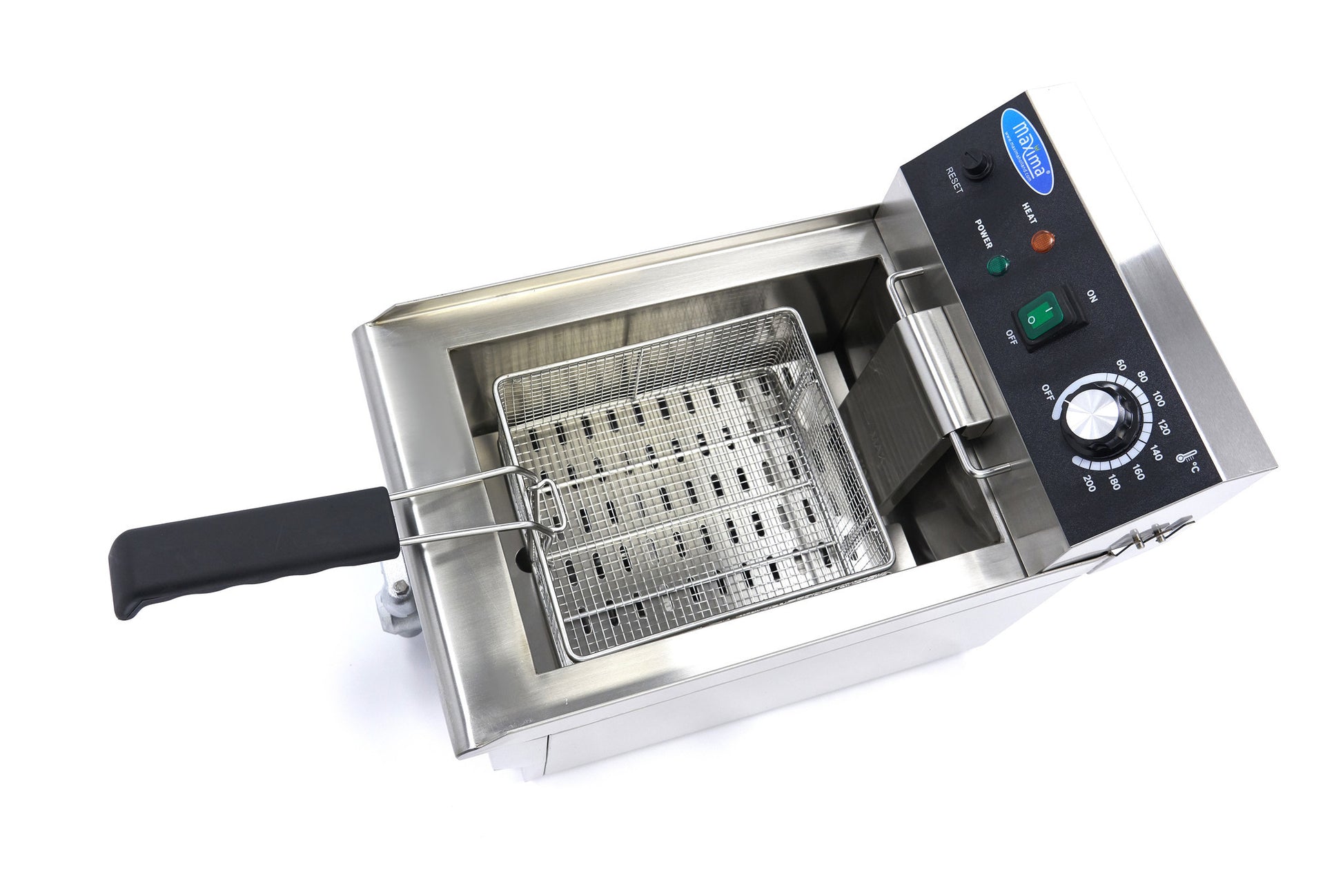 Friteuse - 10L - 1 panier - avec robinet de vidange 3000 W Maxima - vue 4 - Friteuse à poser électrique pro CHR - Cuistéo