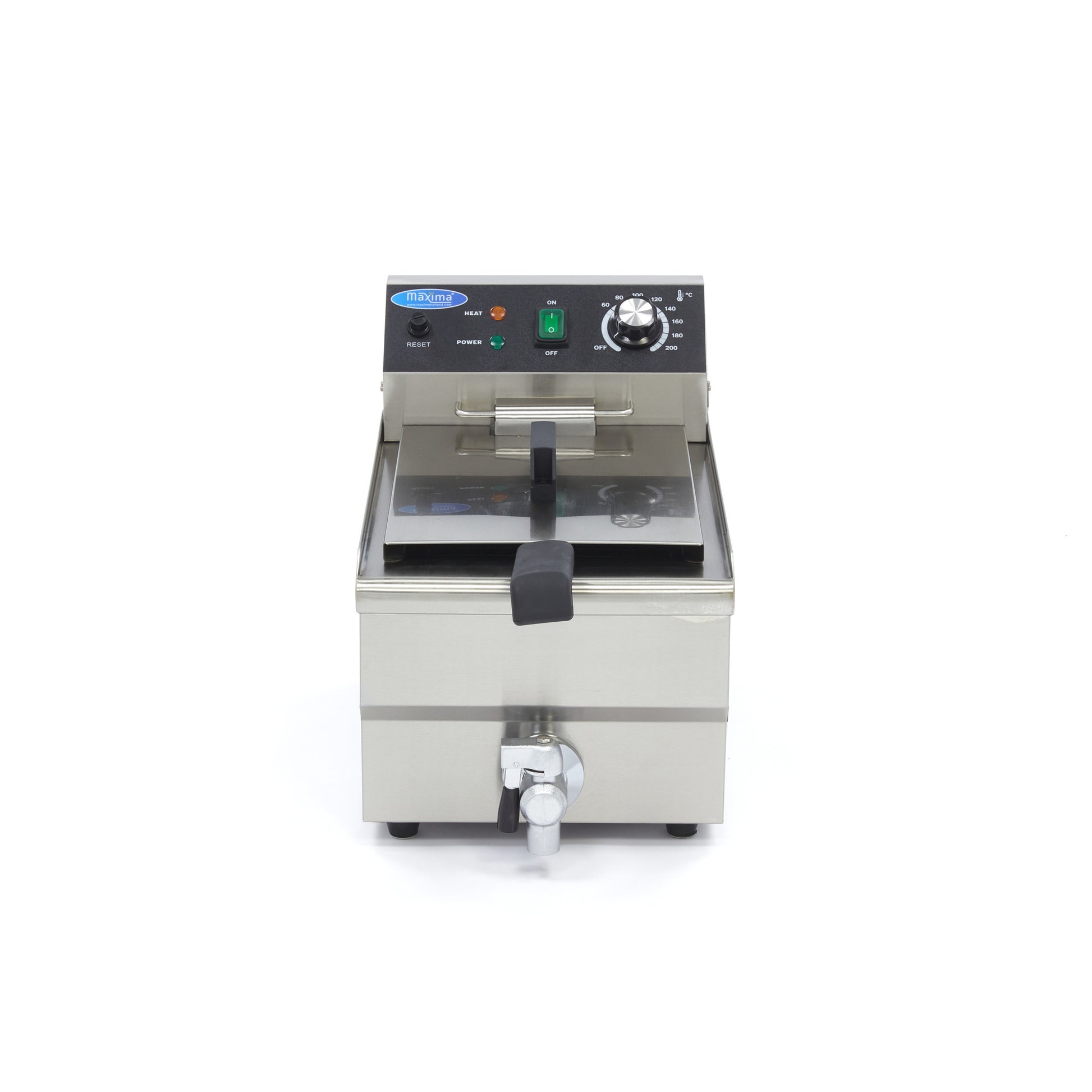 Friteuse - 10L - 1 panier - avec robinet de vidange 3000 W Maxima - vue 8 - Friteuse à poser électrique pro CHR - Cuistéo
