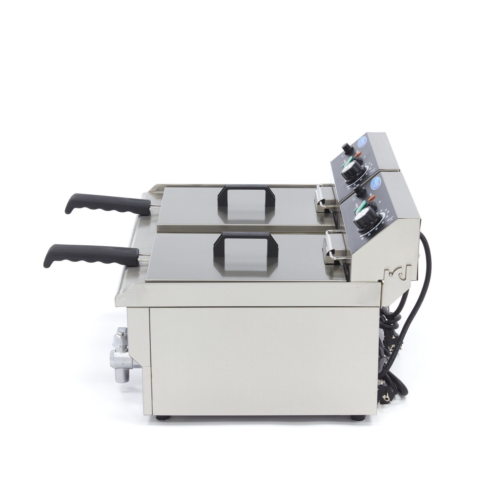 Friteuse - 2 x 10L - 2 Paniers - avec Robinet de Vidange 3000 W Maxima - vue 7 - Friteuse à poser électrique pro CHR - Cuistéo