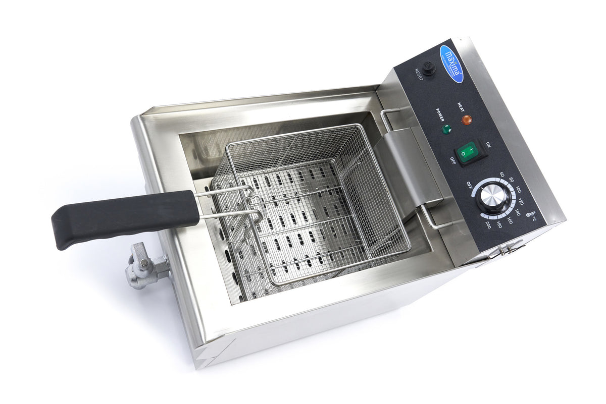Friteuse - 13L - 1 Panier - avec Robinet de Vidange 3000 W Maxima - vue 6 - Friteuse à poser électrique pro CHR - Cuistéo
