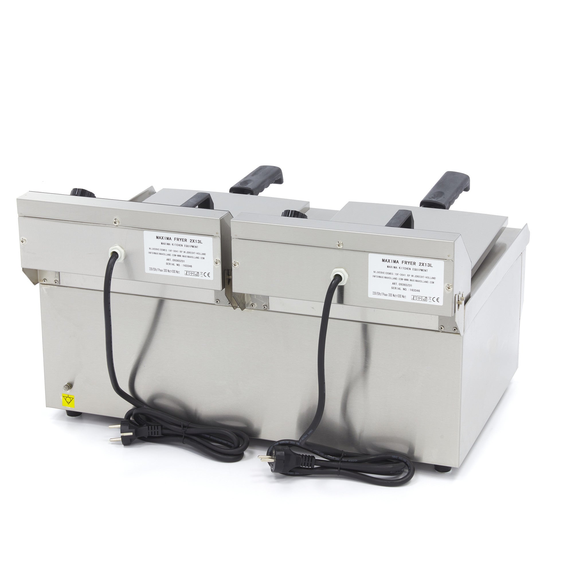 Friteuse - 2 x 13L - 2 paniers - avec robinet de vidange 3000 W Maxima - vue 6 - Friteuse à poser électrique pro CHR - Cuistéo