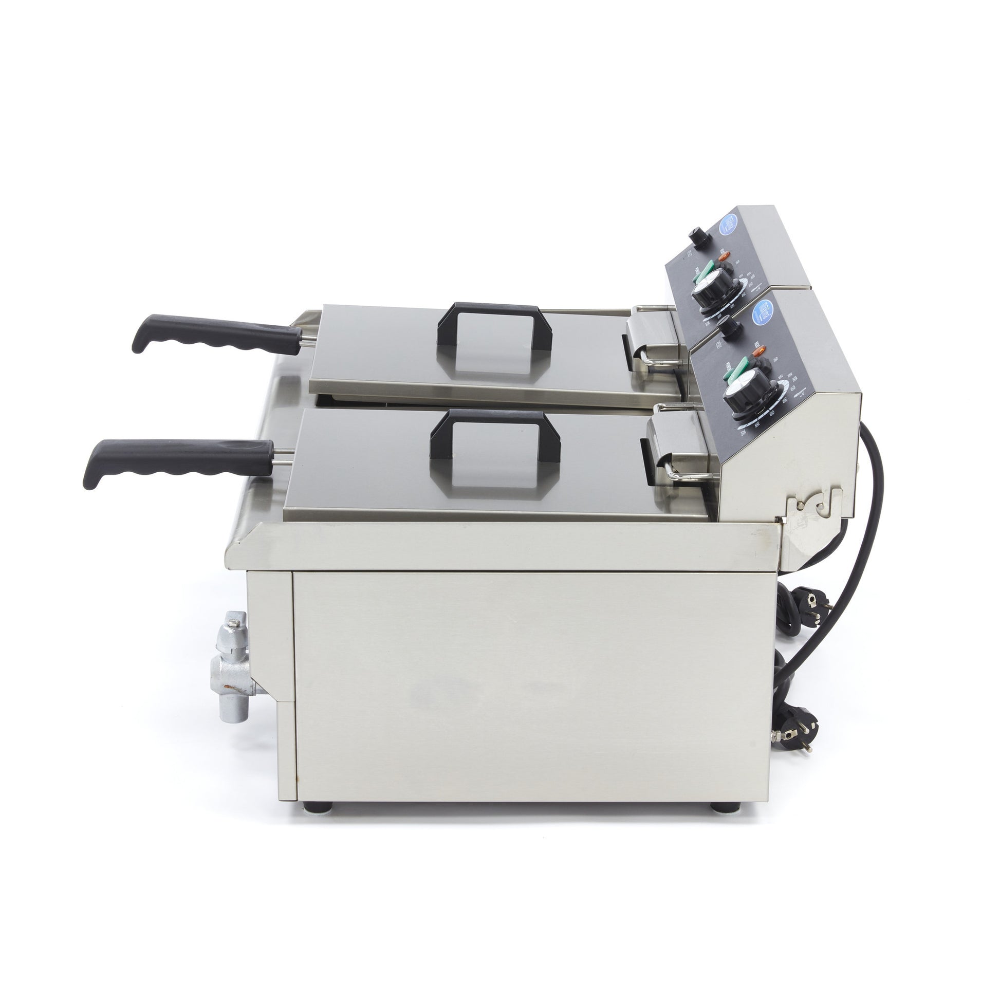 Friteuse - 2 x 13L - 2 paniers - avec robinet de vidange 3000 W Maxima - vue 7 - Friteuse à poser électrique pro CHR - Cuistéo