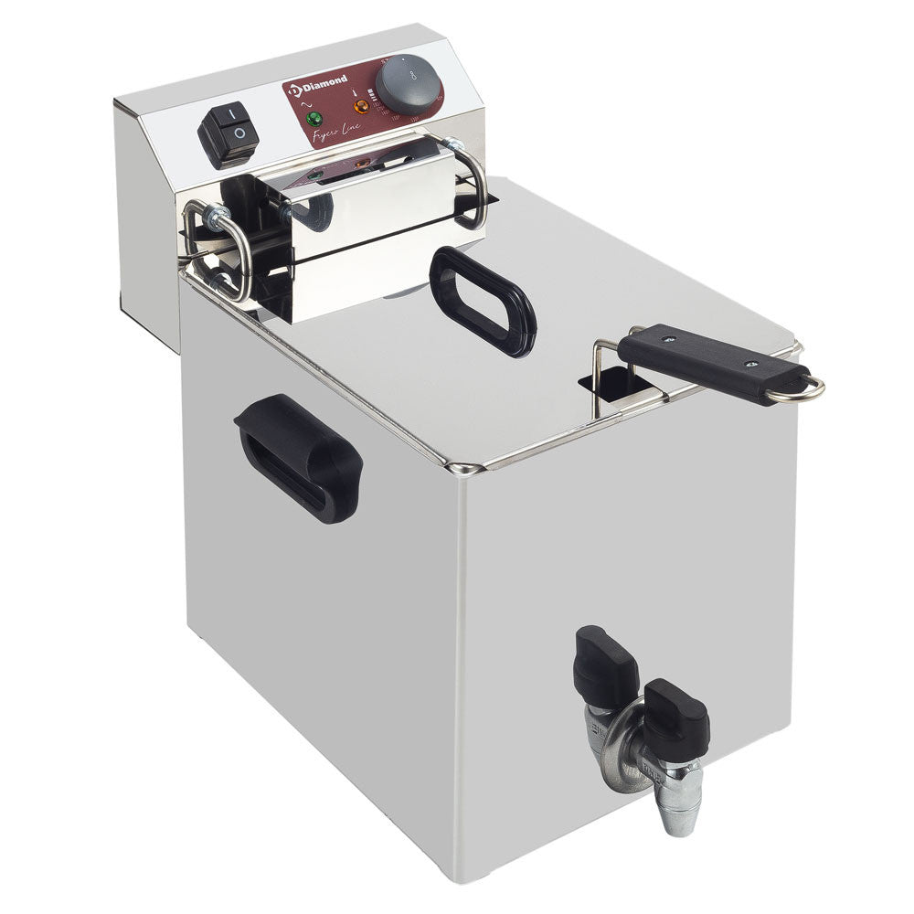 Friteuse de table élec 10 litres - robinet - Diamond