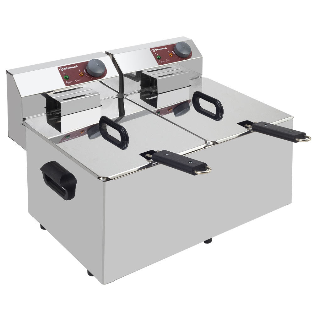 Friteuse de table électrique 2x7 litres - Diamond