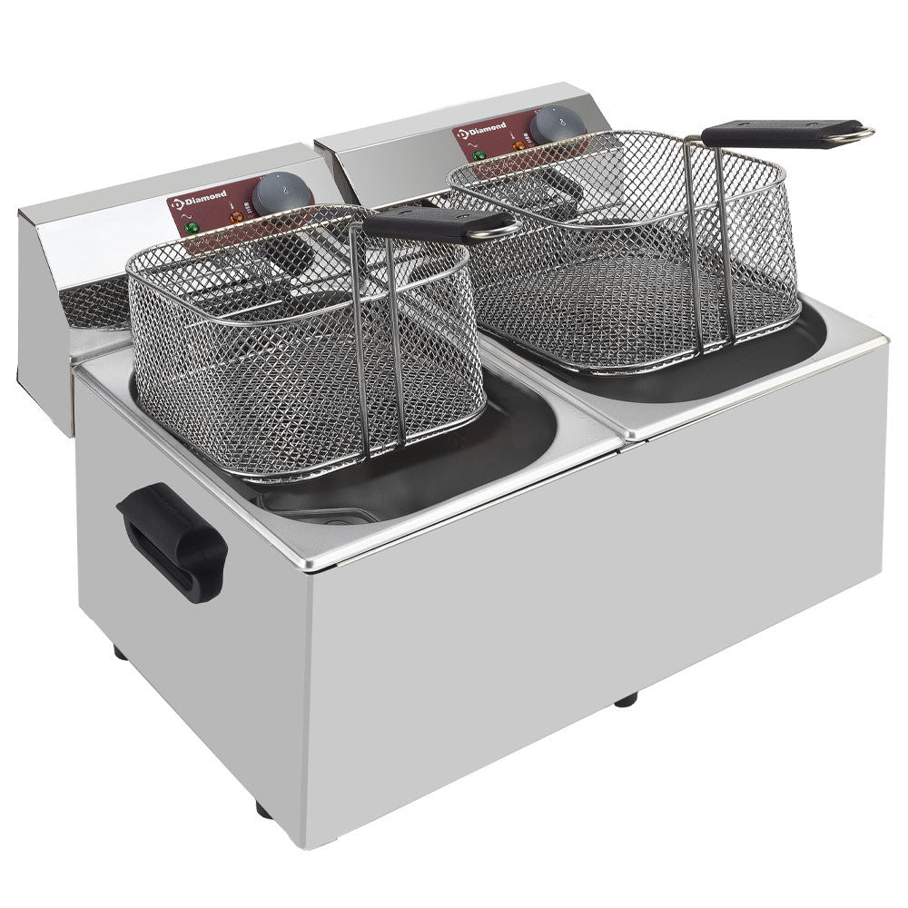 Friteuse de table électrique 2x7 litres - Diamond