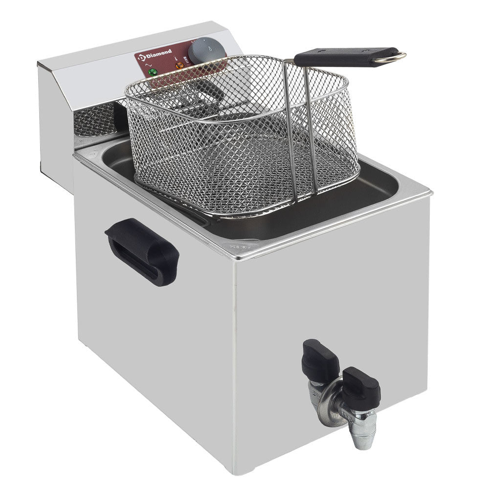 Friteuse de table élec 8 litres +robinet - Diamond