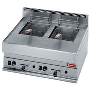 Friteuse gaz 2 cuves 8 litres - Diamond