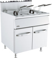 Friteuse a gaz 2x15l 2 kW Combisteel - Friteuse sur meuble gaz professionnel CHR - matériel cuisine pro - Cuistéo