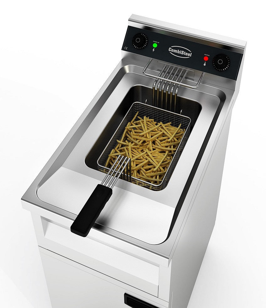 Friteuse électrique 1x12lt - 6kw 12 L 6 kW Combisteel - vue 2 - Friteuse sur meuble électrique pro CHR - Cuistéo