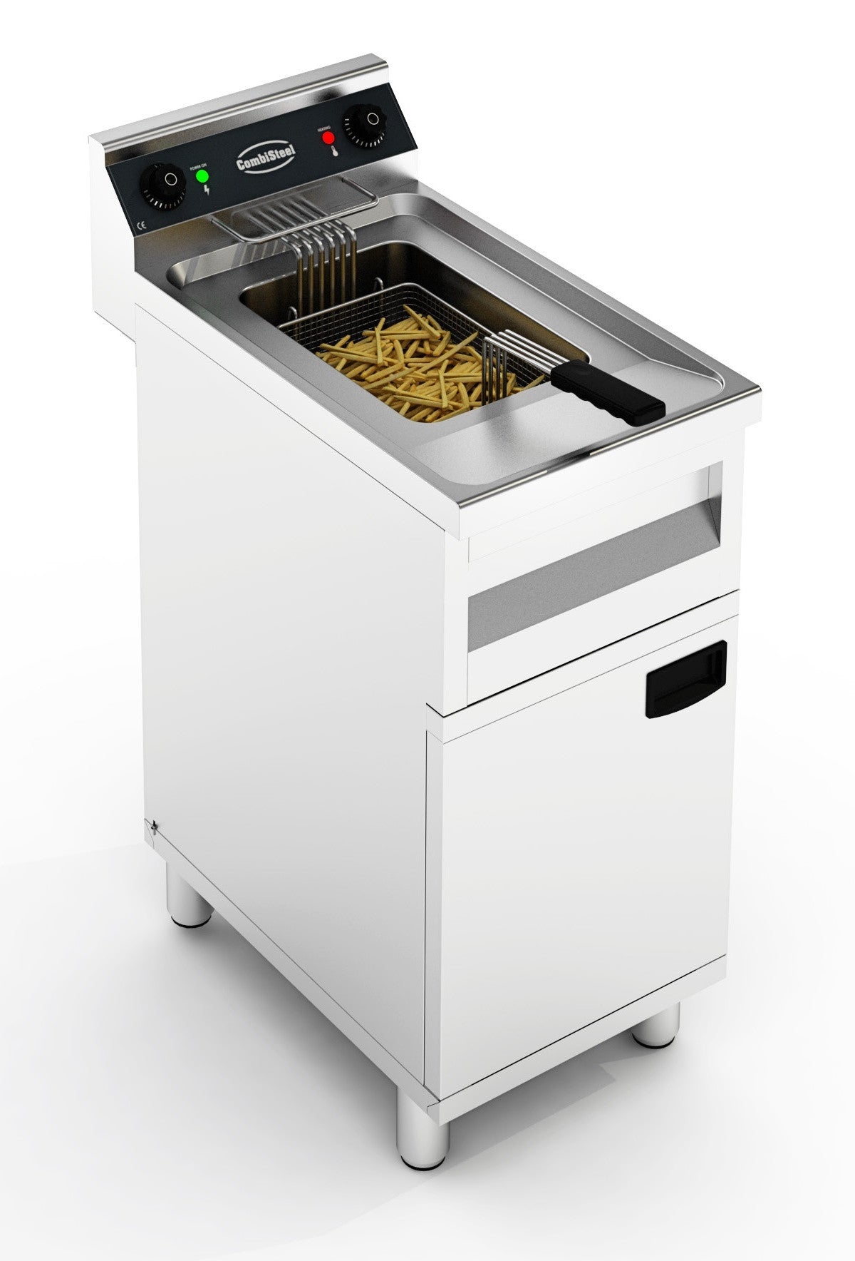 Friteuse électrique professionnelle - 12L - 9 kW 400x700x850 mm Combisteel - Friteuse sur meuble électrique professionnel CHR - matériel cuisine pro - Cuistéo