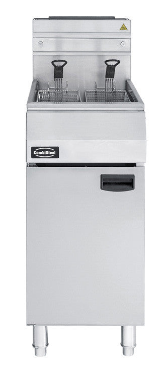 Friteuse à gaz - 21L - 24 kW 400x800x1180 mm Combisteel - Friteuse sur meuble gaz professionnel CHR - matériel cuisine pro - Cuistéo