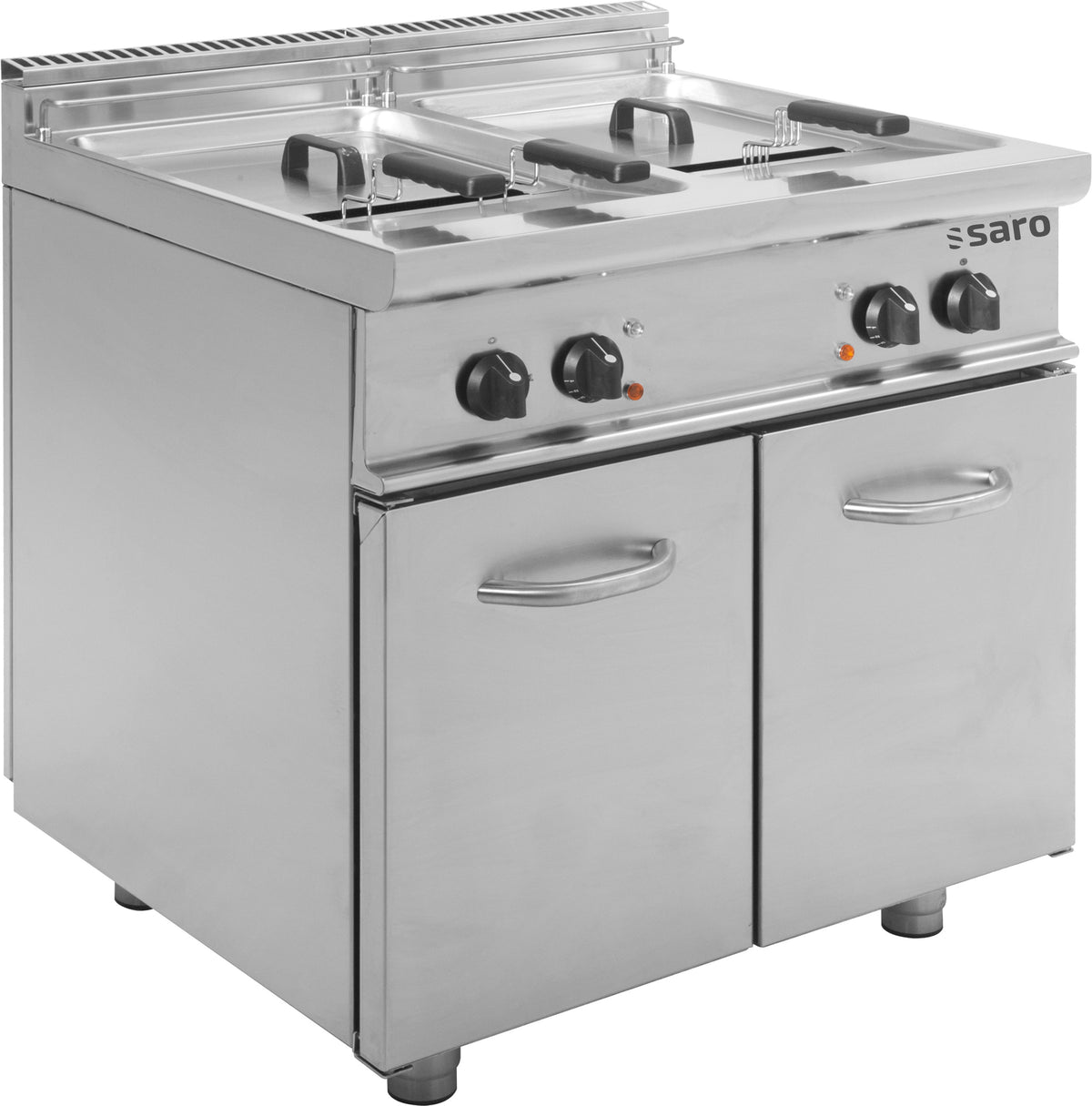 Friteuse électrique - 2x13L - 24kW - 800x700x850mm - E7/FRE2V13 Saro - Friteuse sur meuble électrique professionnel CHR - matériel cuisine pro - Cuistéo