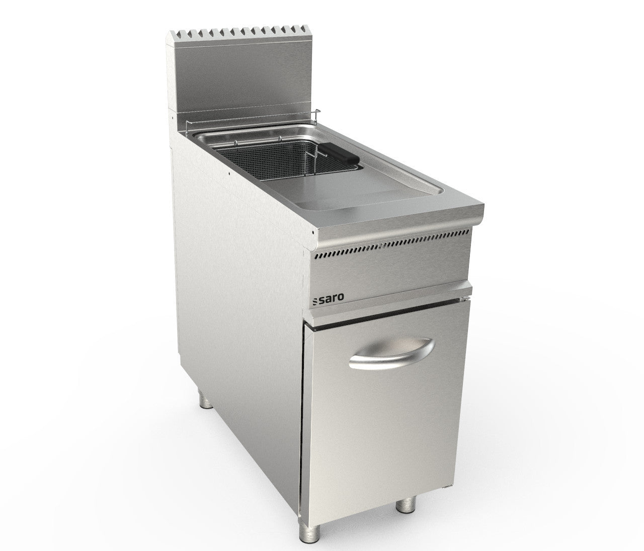 Friteuse gaz - 22L - 21kW - 400x900x850mm - LQ/FLG1V22 Saro - Friteuse sur meuble gaz professionnel CHR - matériel cuisine pro - Cuistéo
