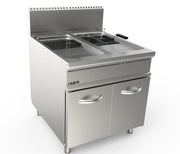 Friteuse gaz - 2x22L - 42kW - 800x900x850mm - LQ/FLG2V22 Saro - Friteuse sur meuble gaz professionnel CHR - matériel cuisine pro - Cuistéo