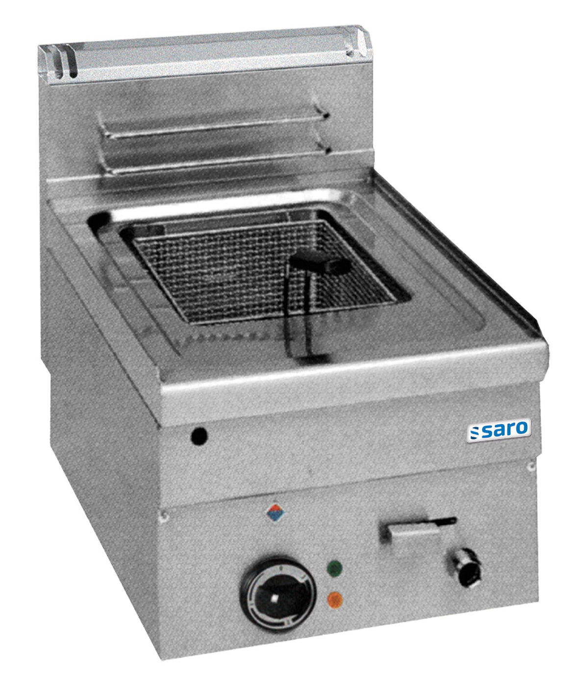 Friteuse électrique - 10L - Température 90-190°C - Zone froide - Robinet vidange Saro - Friteuse à poser électrique professionnel CHR - matériel cuisine pro - Cuistéo