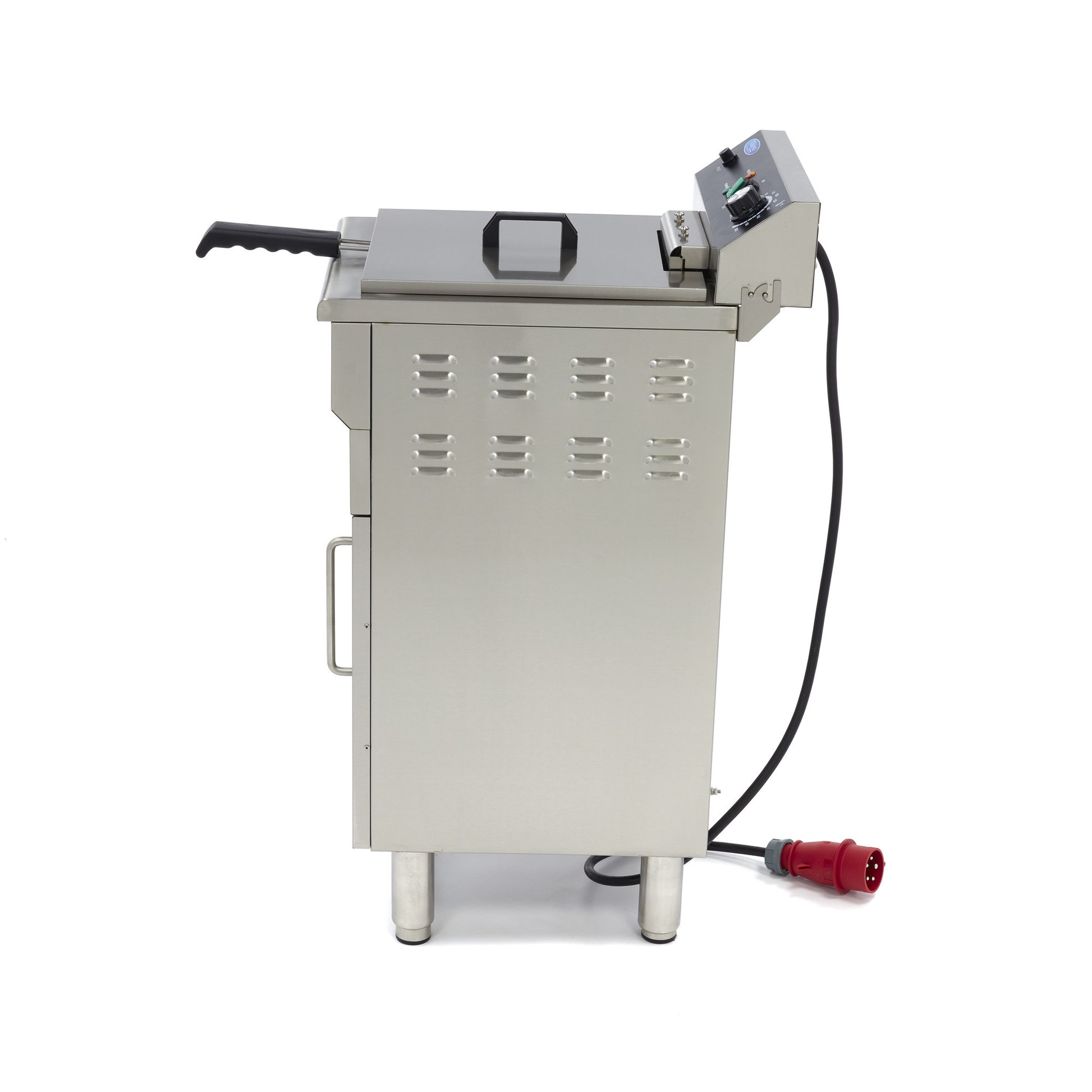 Friteuse professionnelle - Électrique - 16 litres - Robinet de vidange - Sur support 5000 W Maxima - vue 2 - Friteuse sur meuble électrique pro CHR - Cuistéo