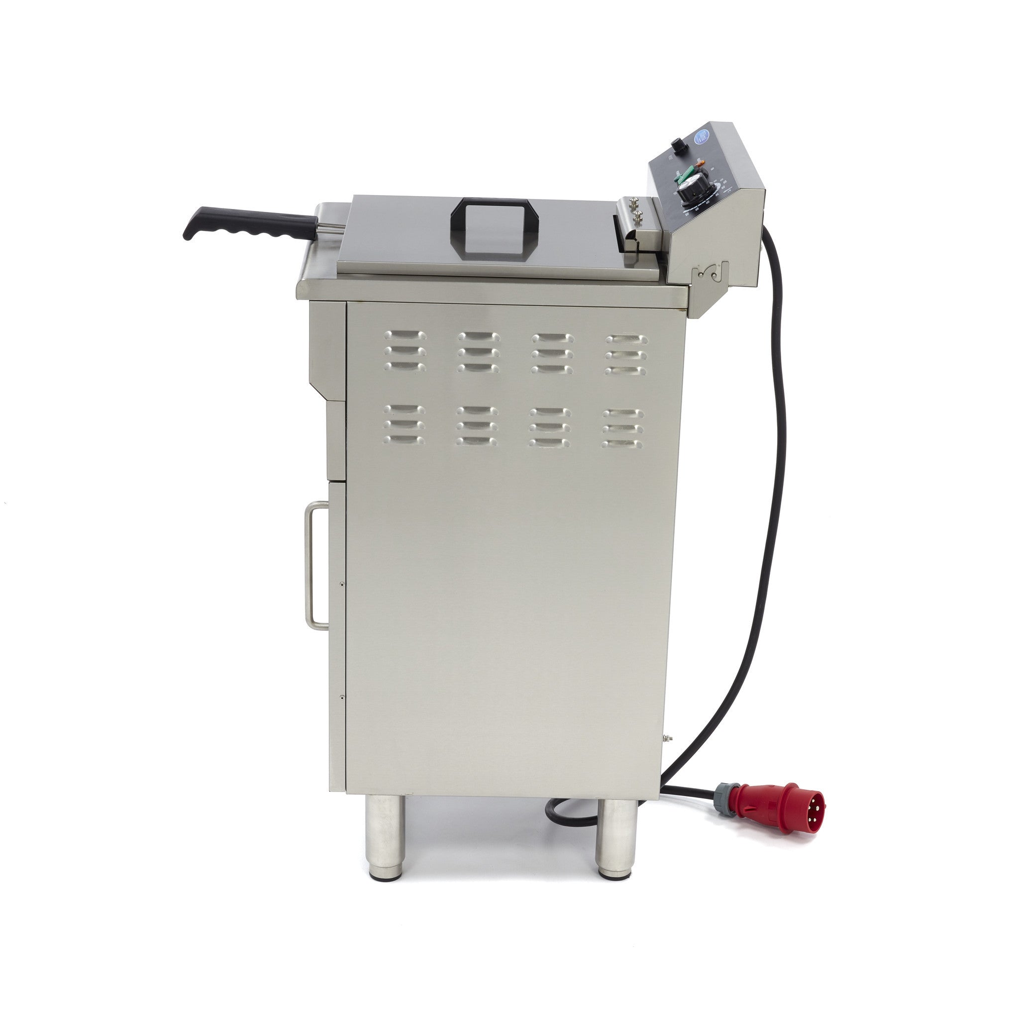 Friteuse professionnelle - Électrique - 16 litres - Robinet de vidange - Sur support 5000 W Maxima - vue 2 - Friteuse sur meuble électrique pro CHR - Cuistéo