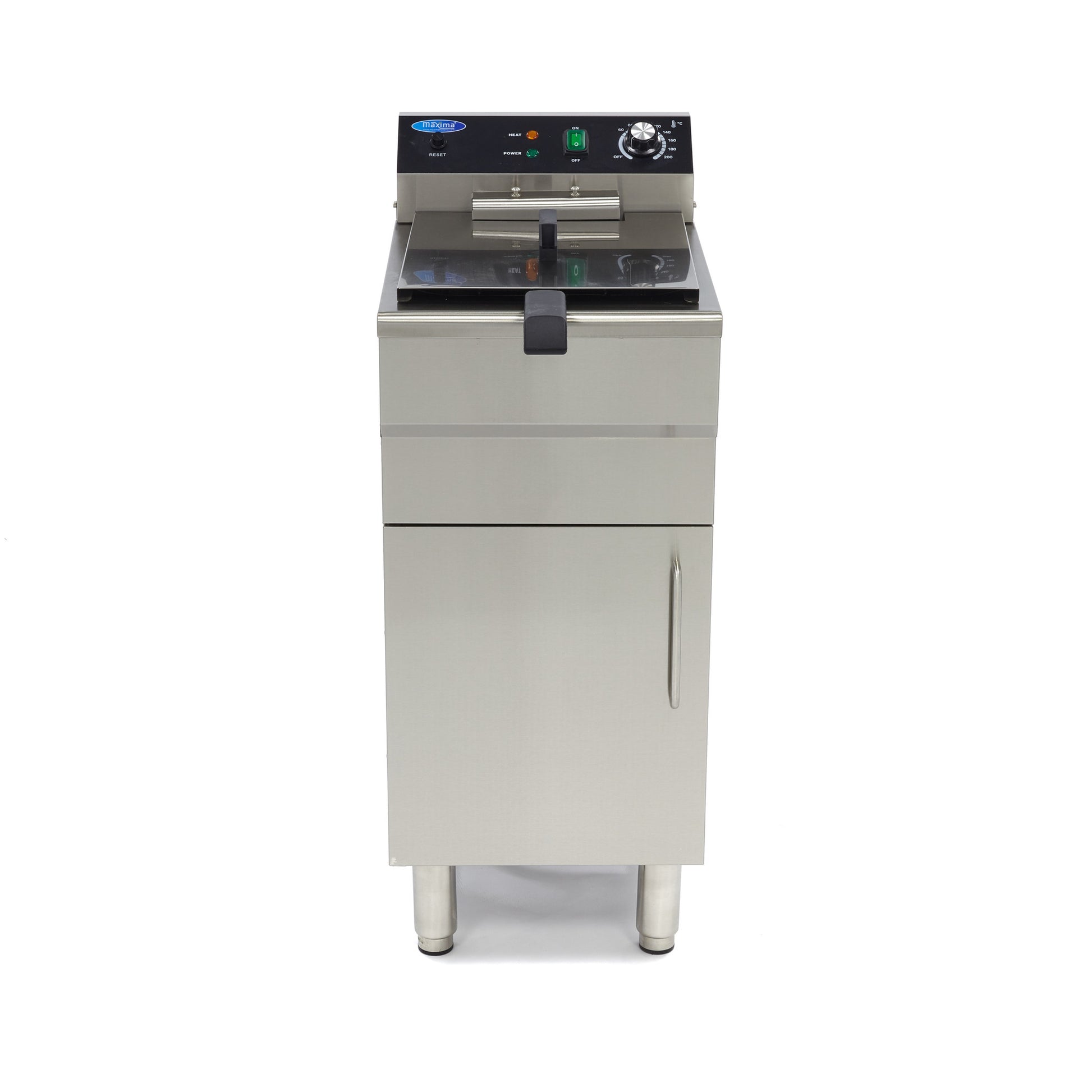 Friteuse professionnelle - Électrique - 16 litres - Robinet de vidange - Sur support 5000 W Maxima - vue 3 - Friteuse sur meuble électrique pro CHR - Cuistéo