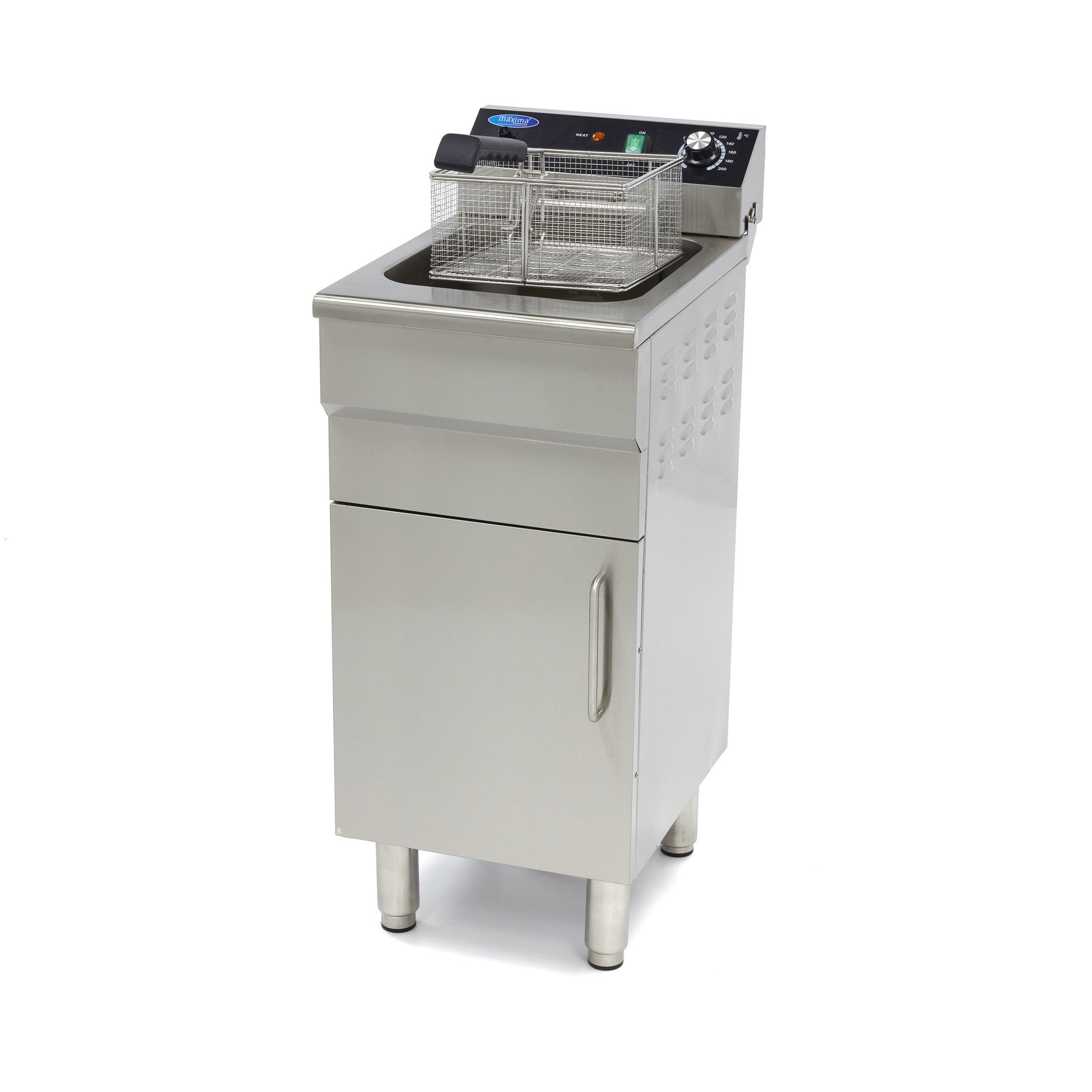 Friteuse professionnelle - Électrique - 16 litres - Robinet de vidange - Sur support 5000 W Maxima - vue 5 - Friteuse sur meuble électrique pro CHR - Cuistéo