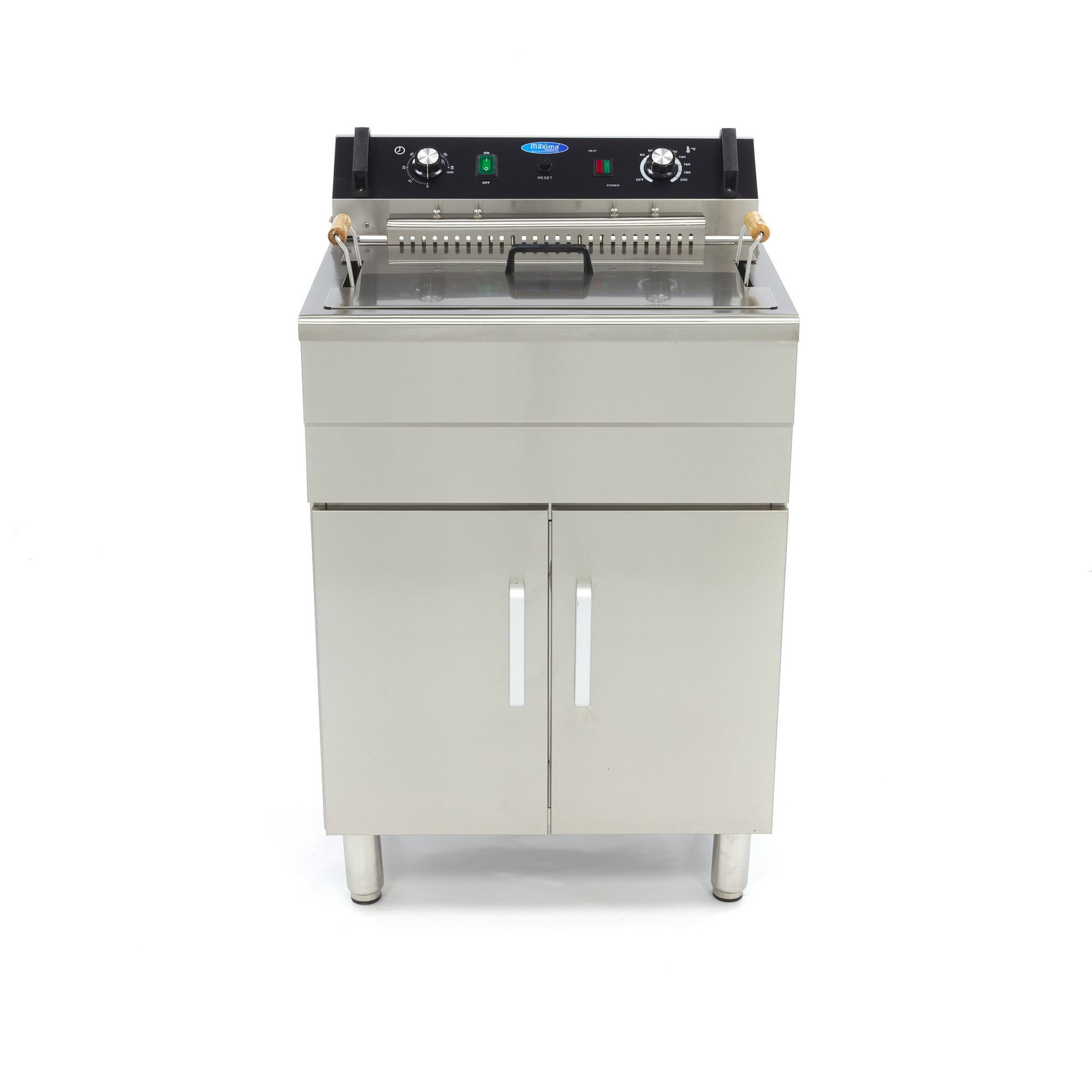 Friteuse - 30L - 1 panier - avec robinet de vidange et support 4800 W Maxima - vue 3 - Friteuse sur meuble électrique pro CHR - Cuistéo