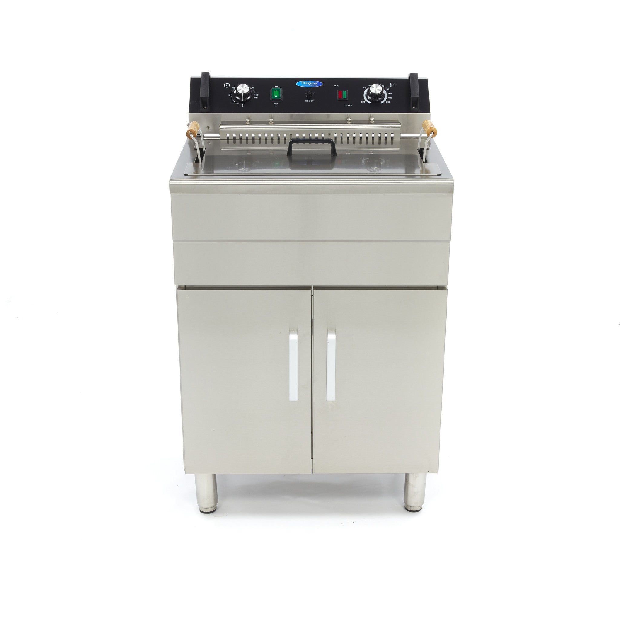 Friteuse - 30L - 1 panier - avec robinet de vidange et support 4800 W Maxima - vue 3 - Friteuse sur meuble électrique pro CHR - Cuistéo