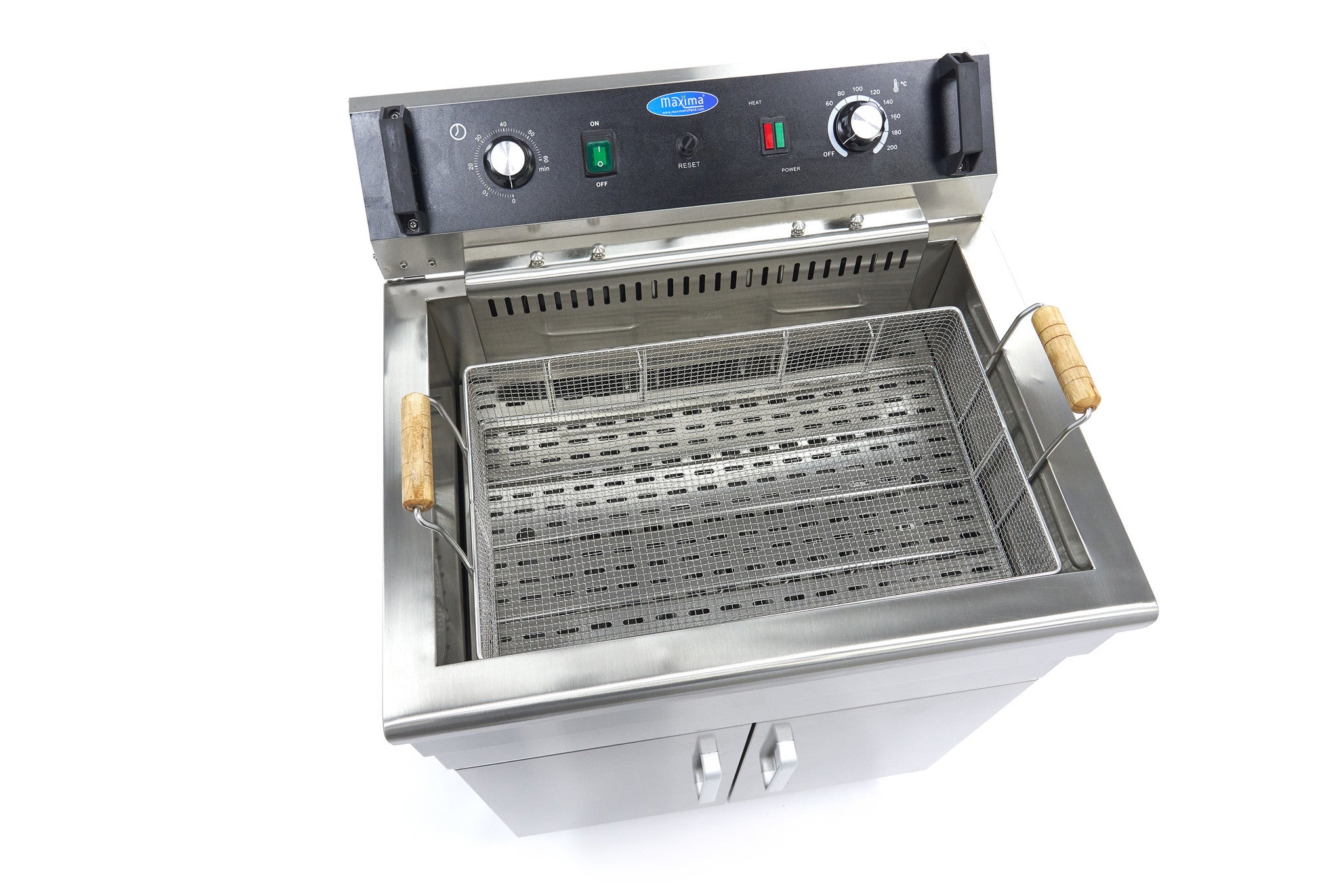 Friteuse - 30L - 1 panier - avec robinet de vidange et support 4800 W Maxima - vue 6 - Friteuse sur meuble électrique pro CHR - Cuistéo