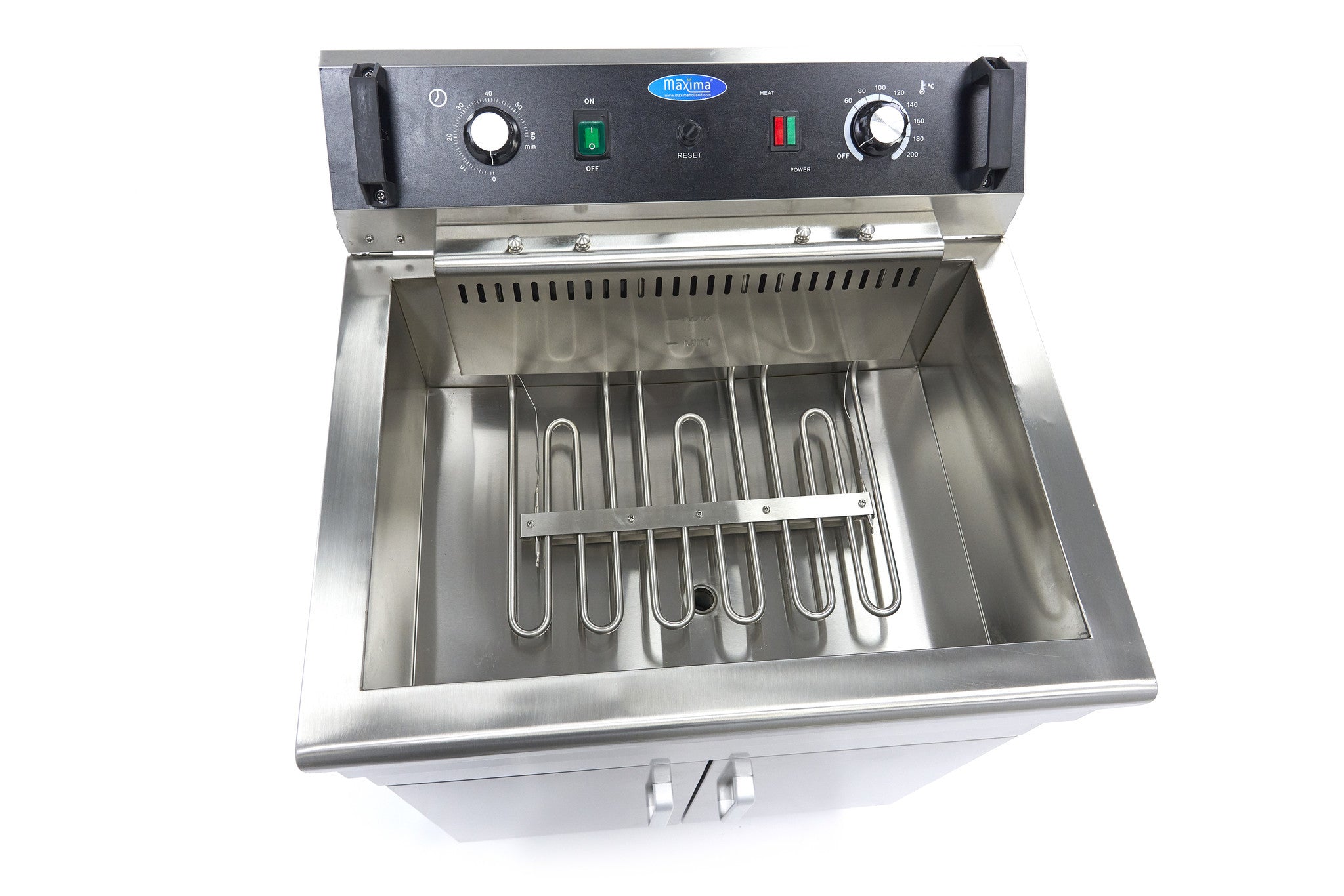 Friteuse - 30L - 1 panier - avec robinet de vidange et support 4800 W Maxima - vue 8 - Friteuse sur meuble électrique pro CHR - Cuistéo
