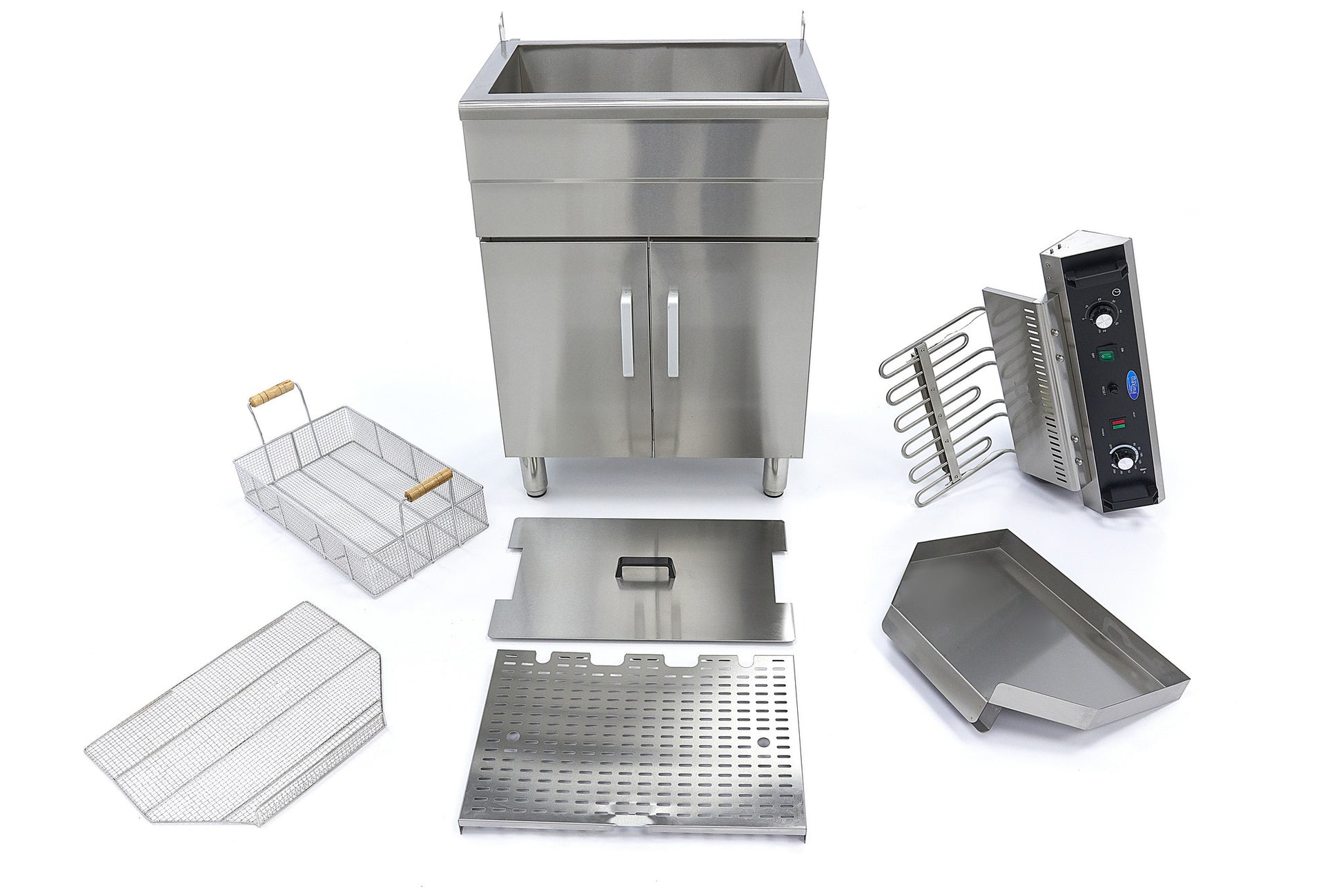 Friteuse - 30L - 1 panier - avec robinet de vidange et support 4800 W Maxima - vue 10 - Friteuse sur meuble électrique pro CHR - Cuistéo