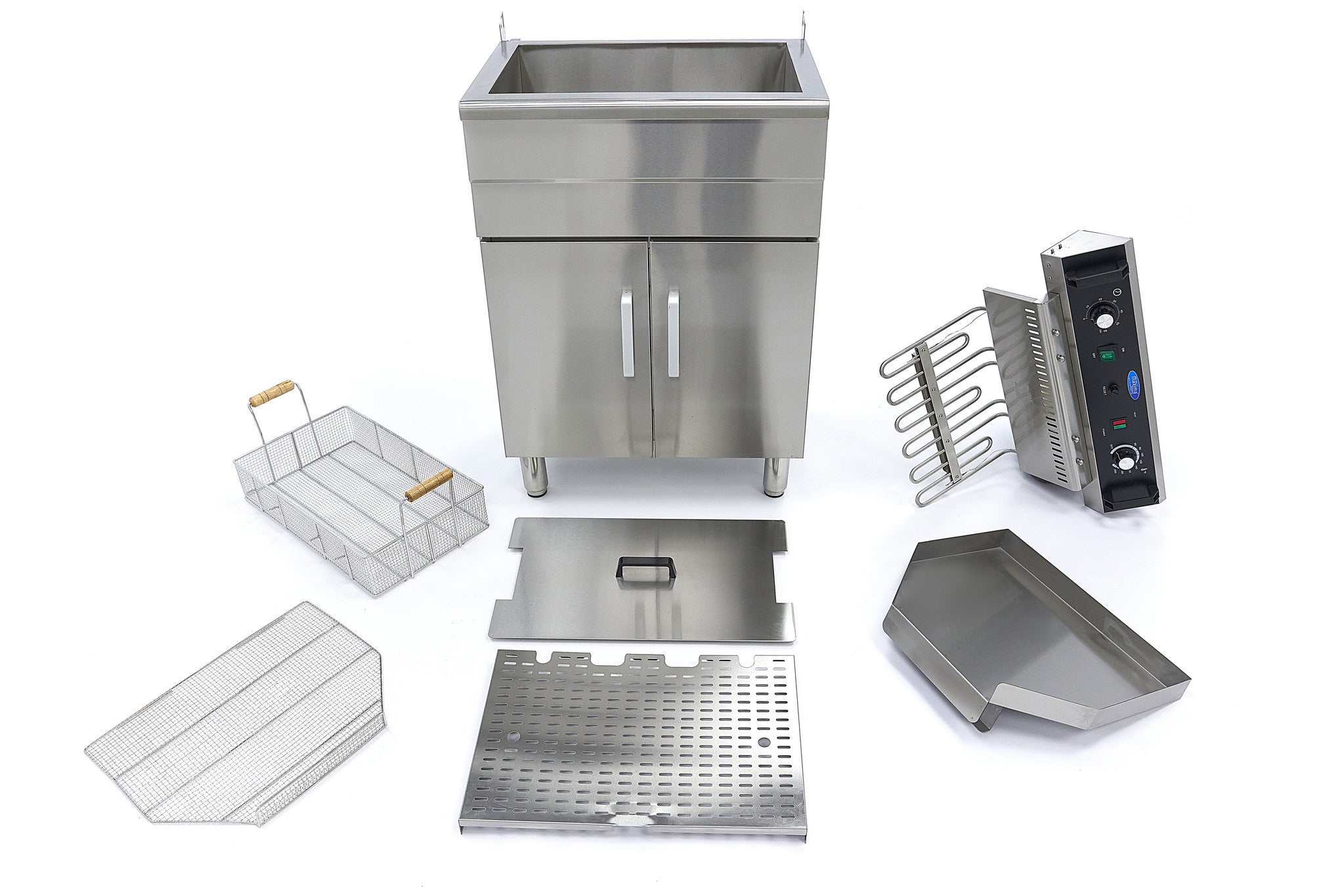 Friteuse - 30L - 1 panier - avec robinet de vidange et support 4800 W Maxima - vue 10 - Friteuse sur meuble électrique pro CHR - Cuistéo