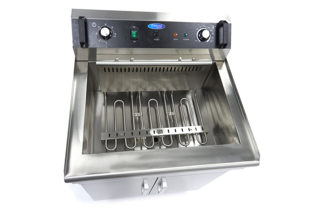 Friteuse à beignets sur meuble - Électrique - 35 litres - Robinet de vidange - 400V inox 6000 W Maxima - vue 4 - Friteuse sur meuble électrique pro CHR - Cuistéo