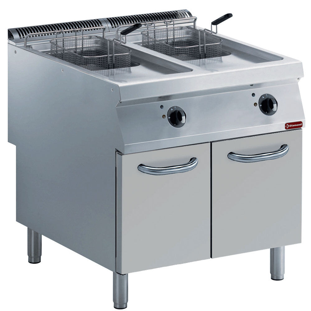 Friteuse électrique 2 cuves -y- 15 lt- meuble - Diamond