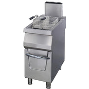 Friteuse - 1 x 22L - Unité individuelle - 90cm de profondeur - avec robinet de vidange - Gaz 22.0 kW Maxima - Friteuse sur meuble gaz professionnel CHR - matériel cuisine pro - Cuistéo
