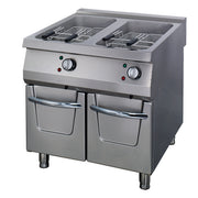 Friteuse Professionnelle - 2 x 22L - Double Unité - Profondeur de 90cm - avec Robinet de Vidange - Électrique 36000 W Maxima - Friteuse sur meuble électrique professionnel CHR - matériel cuisine pro - Cuistéo