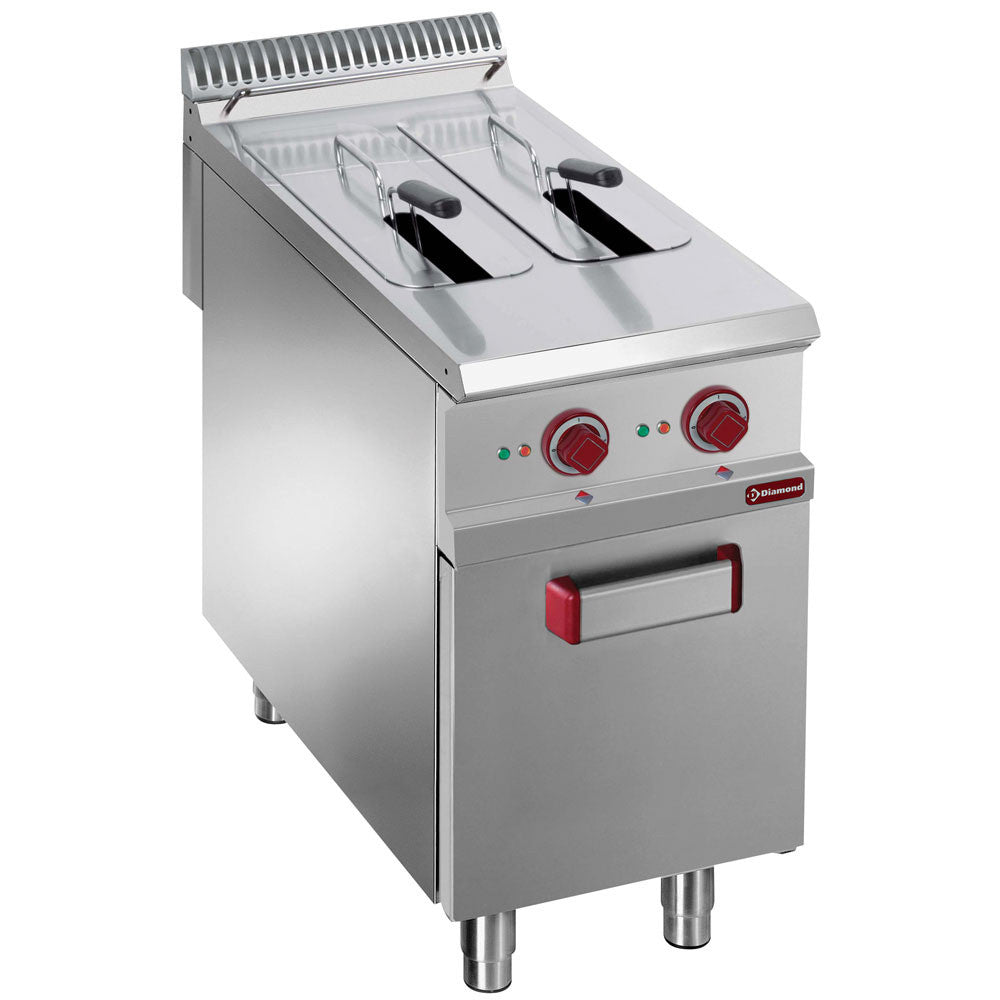 Friteuse électrique 2x 8 litres sur meuble - Diamond