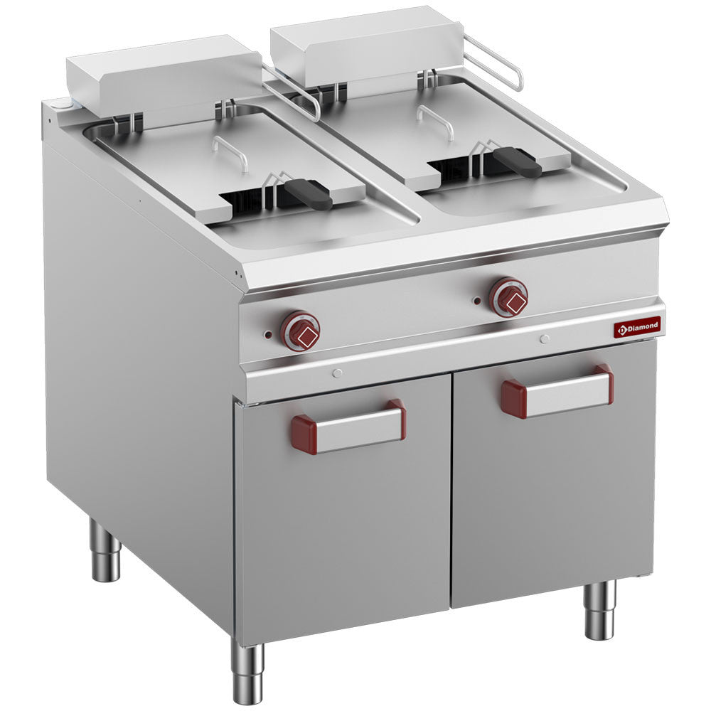 Friteuse électrique 2x18 litres sur meuble - Diamond
