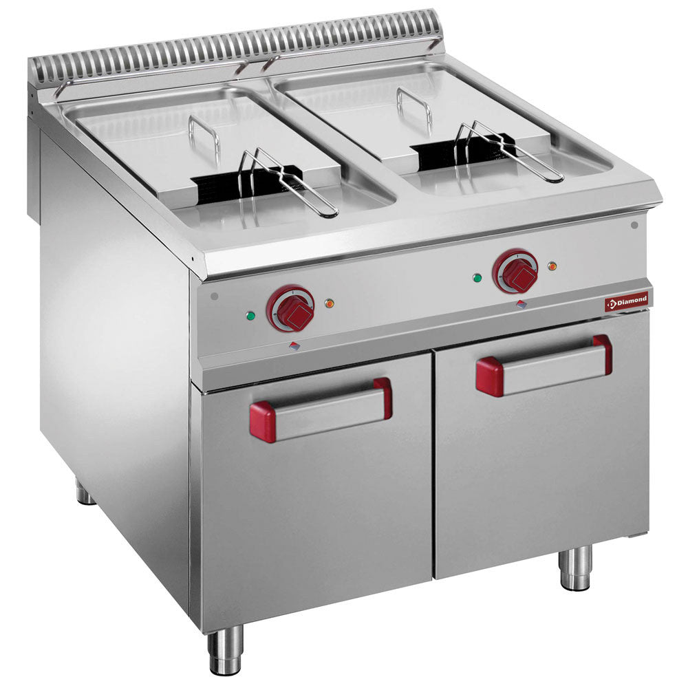 Friteuse électrique 2 x 21 lt sur meuble - Diamond