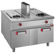 Friteuse gaz 2 x 18 litres sur armoire - Diamond