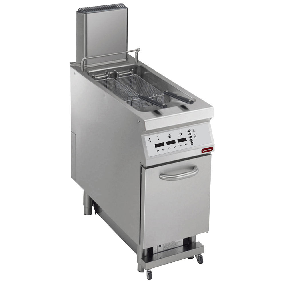 Friteuse gaz digit. cuve - y- 23 lt sur meuble - Diamond
