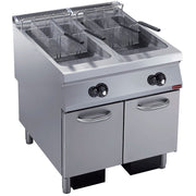 Friteuse gaz 2 cuves -y- 23 lt sur meuble - Diamond