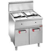 Friteuse gaz 2 x 14 lt sur armoire - Diamond