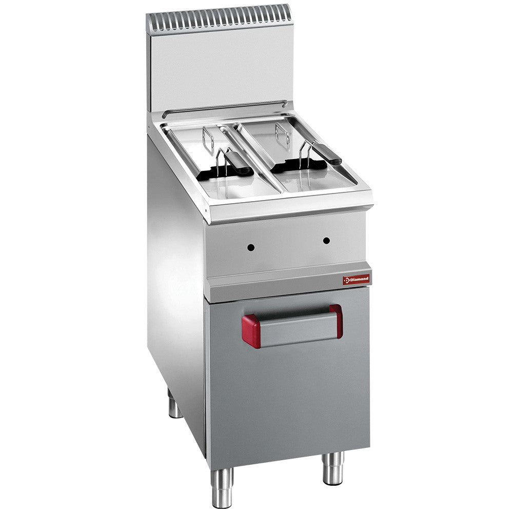 Friteuse gaz 2 x 7 litres sur armoire - Diamond