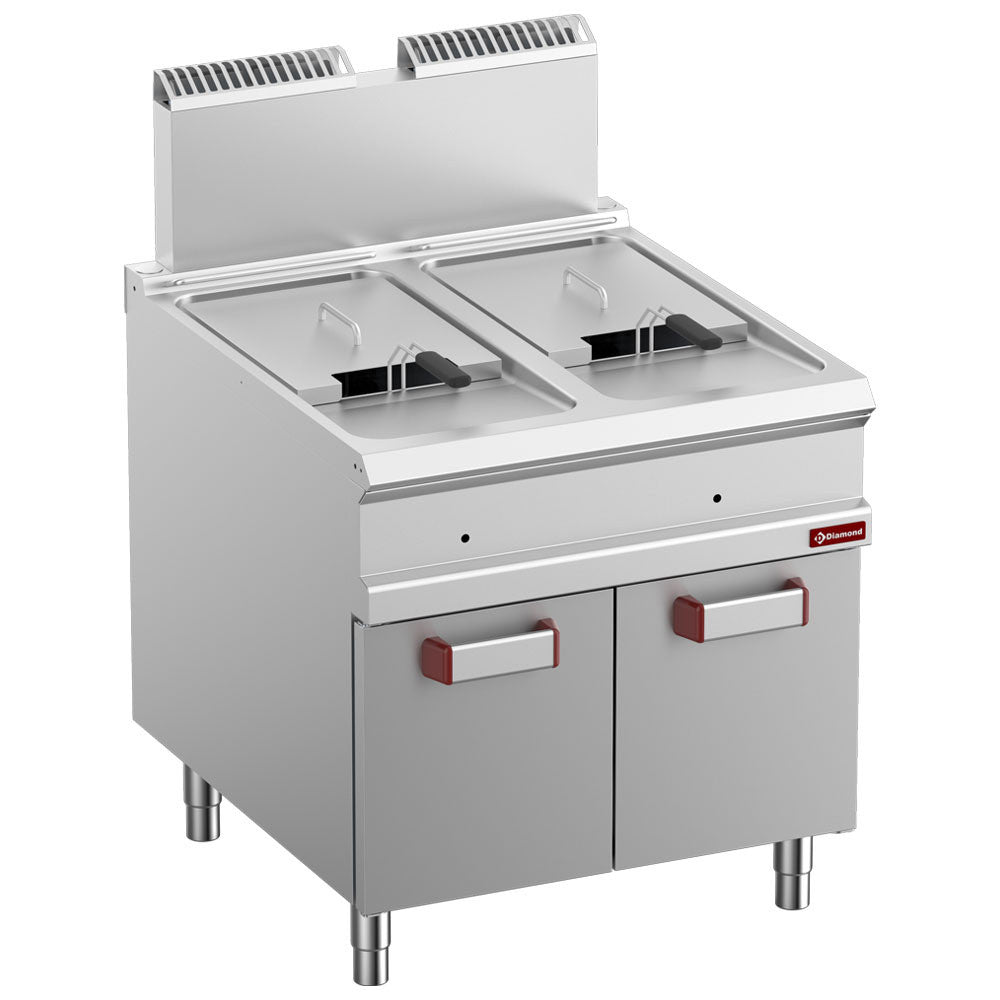 Friteuse gaz 2 x 18 litres - meuble fermé - Diamond