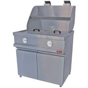 Friteuse gaz 2 cuves rondes - mécanique - Diamond