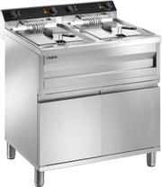 Friteuse - 2x12L - 2x9kW - 800x700x950mm - GASTROLINE 12+12VS Saro - Friteuse sur meuble électrique professionnel CHR - matériel cuisine pro - Cuistéo